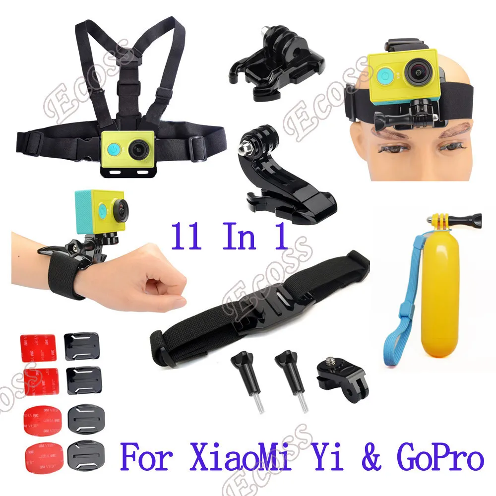 Xiaomi yi accessories set action camera xiaomi bobber stick helmet strap Adapter mount For GoPro &amp Sport Camera |