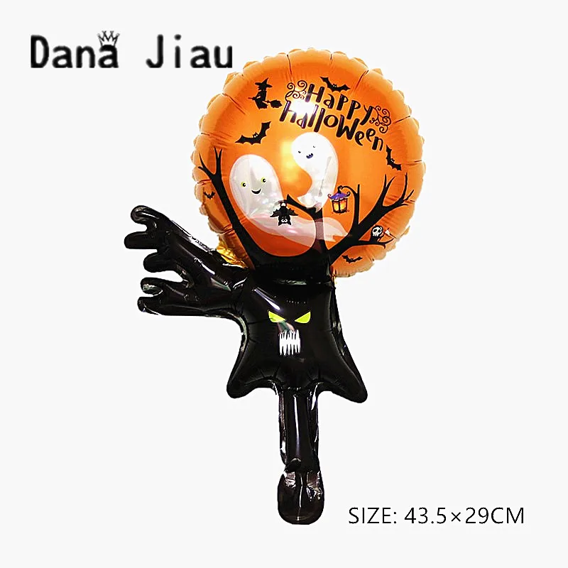 dana jiau NEW HAPPY Halloween party decoration helium air foil balloon pumpkin ghost Pirate Ship hair brand sorceress toy sale - Цвет: MINI SIZE