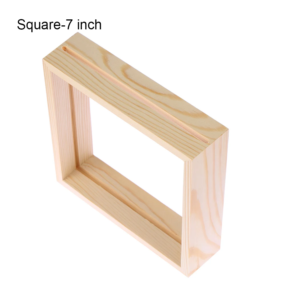 square-7 inch Новая Винтажная Красивая мульти фоторамка онлайн DIY художественная деревянная Свадебная мини-фоторамка винтажная семейная рамка мольберт домашний декор - Цвет: square-7 inch