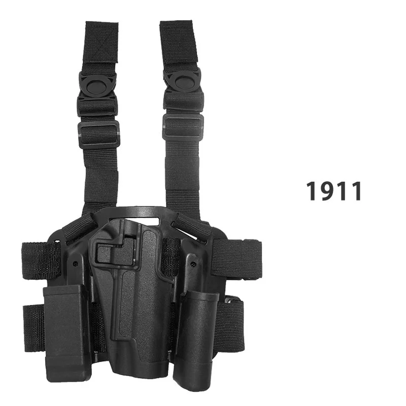 1911 CQC Glock пистолет кобура правой рукой падения нога держатель Airsoft Принадлежности для охоты USP 1911 SIG Sauer P226 Глок 17 19 22 - Цвет: 1911