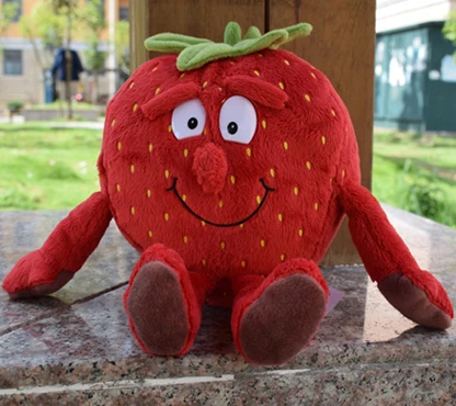 Новые фрукты овощи банан груша Brcoccoli арбуз цветная капуста лимонный гриб ананас Starwberry " мягкая плюшевая кукла игрушка - Цвет: Strawberry
