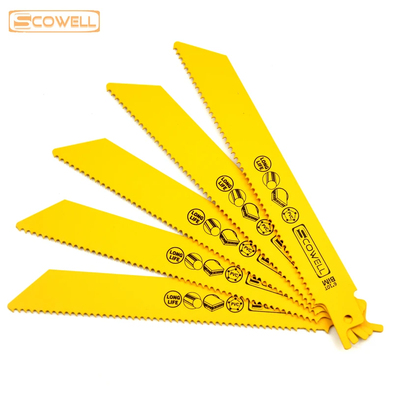 30% OFF 6 inch Bi-metal Reciprocating Saw Blade 10TPI Machine Sabre Blades | Инструменты