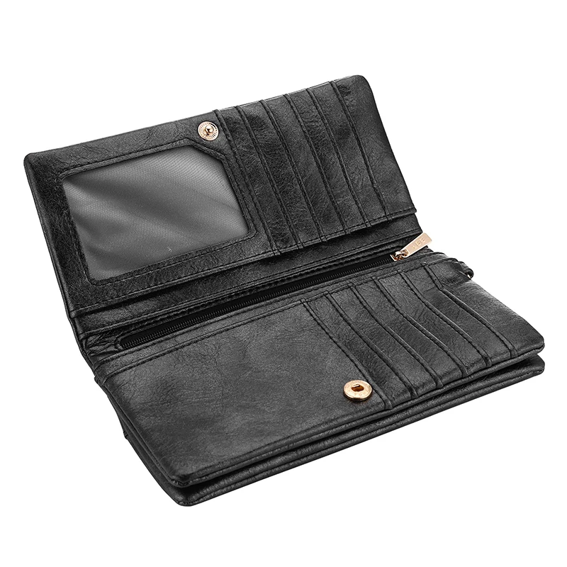 REALER длинный женский кошелек клатч складной на молнии для мобильного телефона и