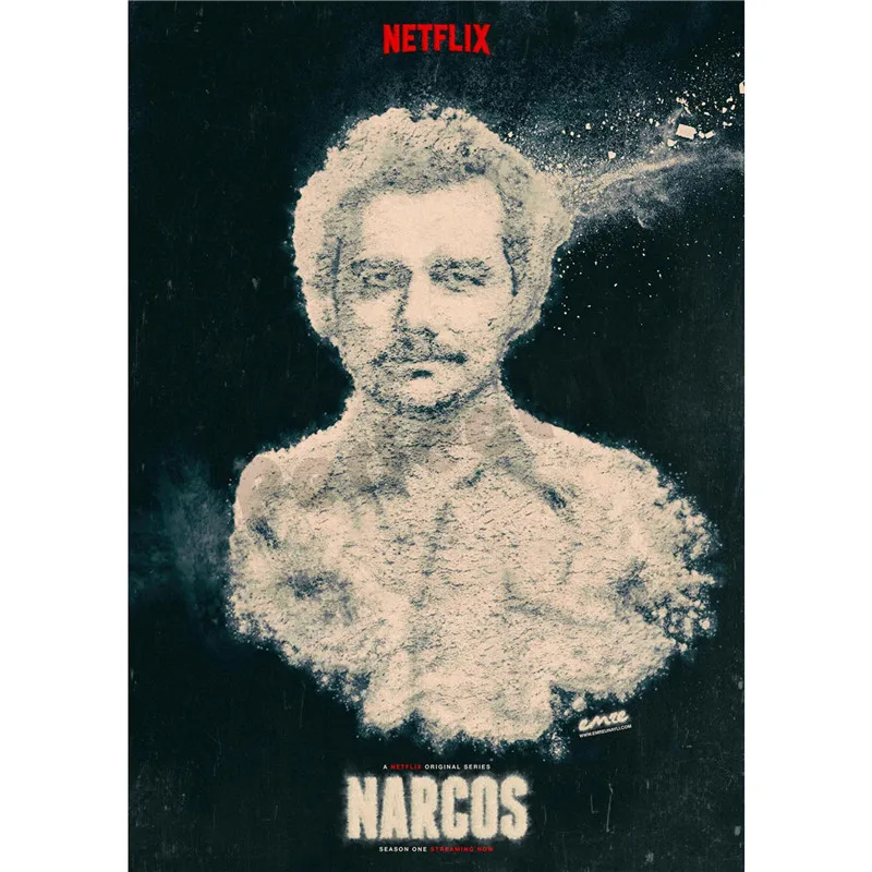 Narcos украшение для домашнего интерьера Крафт Фильм плакат рисунок core наклейки на стену