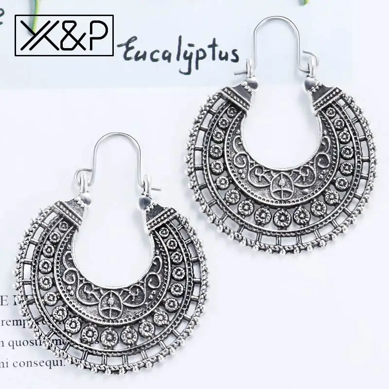 X & P Модные Винтажные этнические геометрические текстуры большие длинные