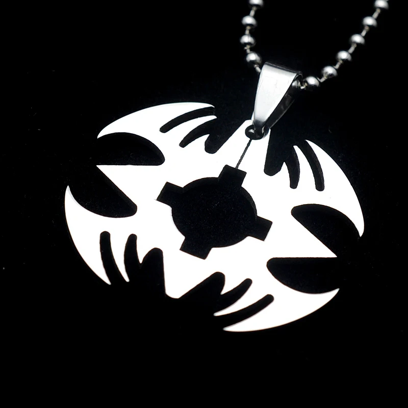 Ожерелье с подвеской летучая мышь из нержавеющей стали цепочкой SS длиной 60 см|chain