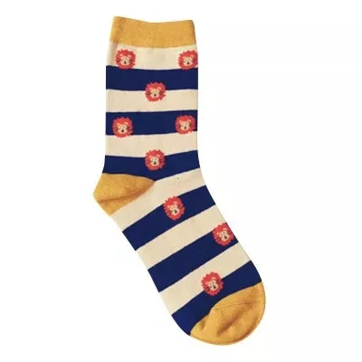 Lion Striped Милые повседневные носки с животными для взрослых; носки в виде арбуза, таксы, Бигля, Льва, фермы, Бультерьера, слона, лисы, таблетки, фрукты, собаки - Цвет: Lion Striped