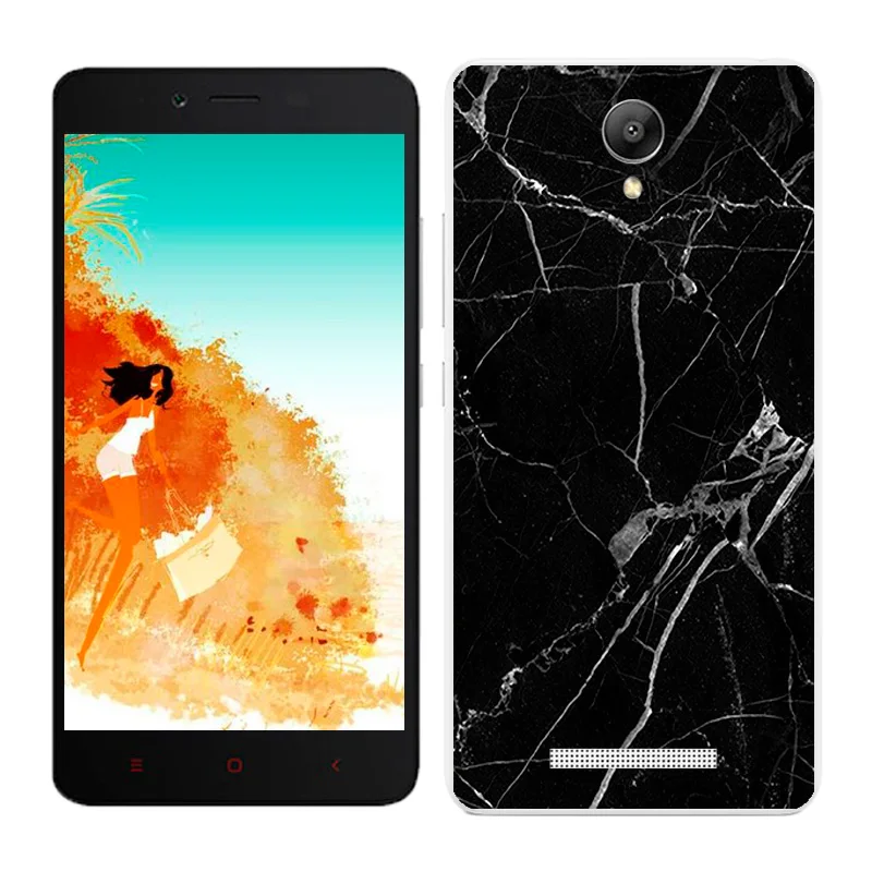 15 Чехлы для Xiaomi Redmi Note 2, Мягкая силиконовая задняя крышка для телефона Redmi Note2, черный чехол с рисунком Пейзажа для Hongmi Note2 - Цвет: 15