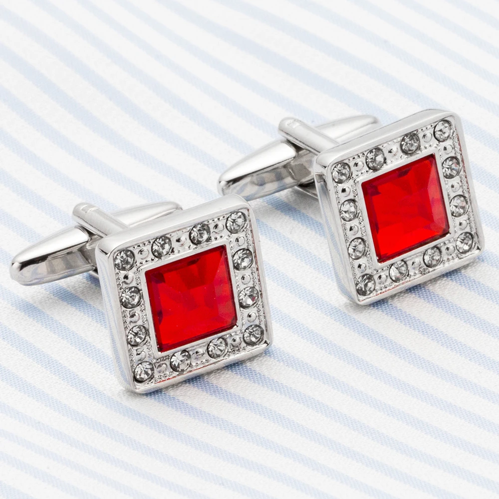 Drop Ship High Quality Men's Cufflink Crystal CZ Stone Shirt cuff links Wedding Gift Lawyer Gemelos Wholesale 720 | Украшения и