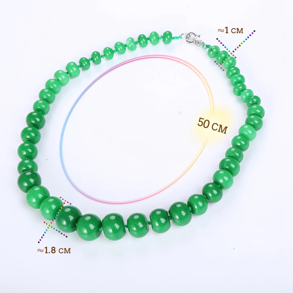 Yumten Green Jasper ожерелье бусы женские массивные ювелирные изделия натуральный камень