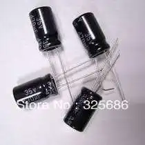 The DIP aluminum electrolytic capacitors 35V470uF volume 10x13 105 degree free shipping 100PCS/LOT | Электронные компоненты и