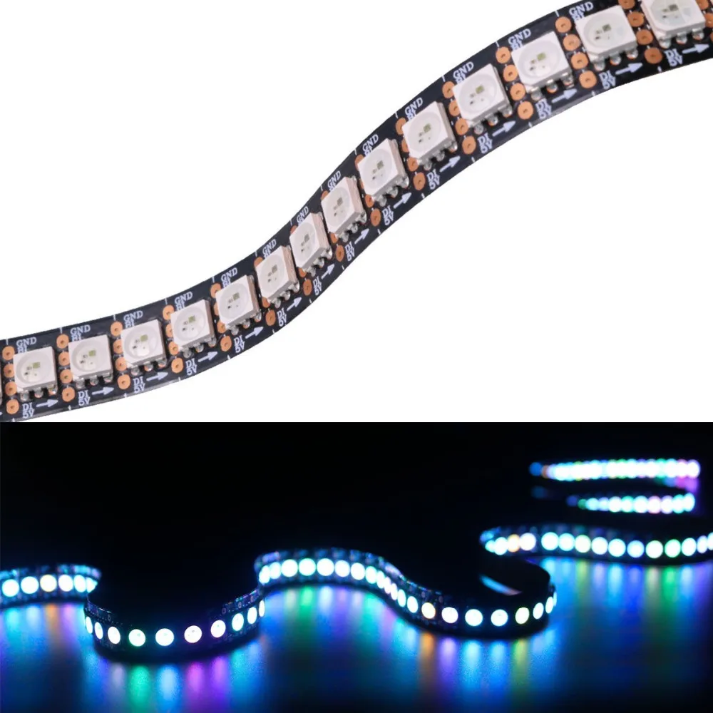 Матрица 5 В WS2813 гибкие Светодиодные ленты лента 5050 RGB SM 144 светодиодный s/m адресный