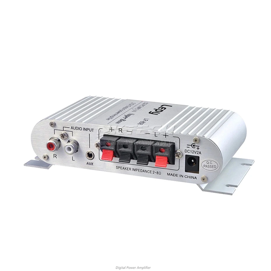LP-808 Lepy мини-автомобиль Мощность усилитель цифровой плеер Hi-Fi стерео CD MP3 MP4 PC Динамик мотоцикл Главная Super BASS 2-CH Аудио AMP