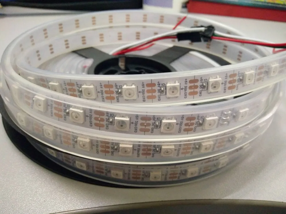 Адресуемая 4 м 60 светодиодов/м DC5V SK6812 светодиодная Пиксельная полоса