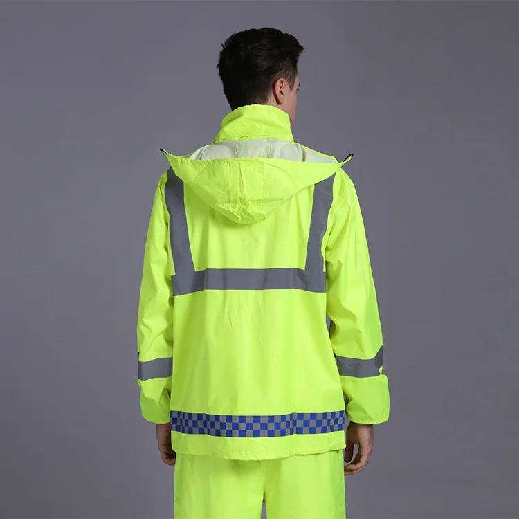 

Traffic Reflective Raincoat Rain Pants Suit Sanitation Labor Rainwear Insurance Riding Adult Split Rain Coat for Fishing Clothes