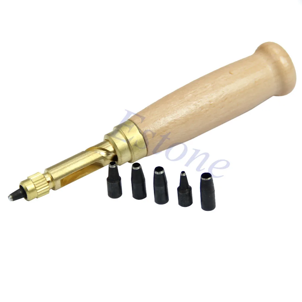 

6 in 1 1.5,2,2.5,3,3.5,4mm Screw Hole Punch/Auto Leather Tool Book Drill G08 Great Value April 4