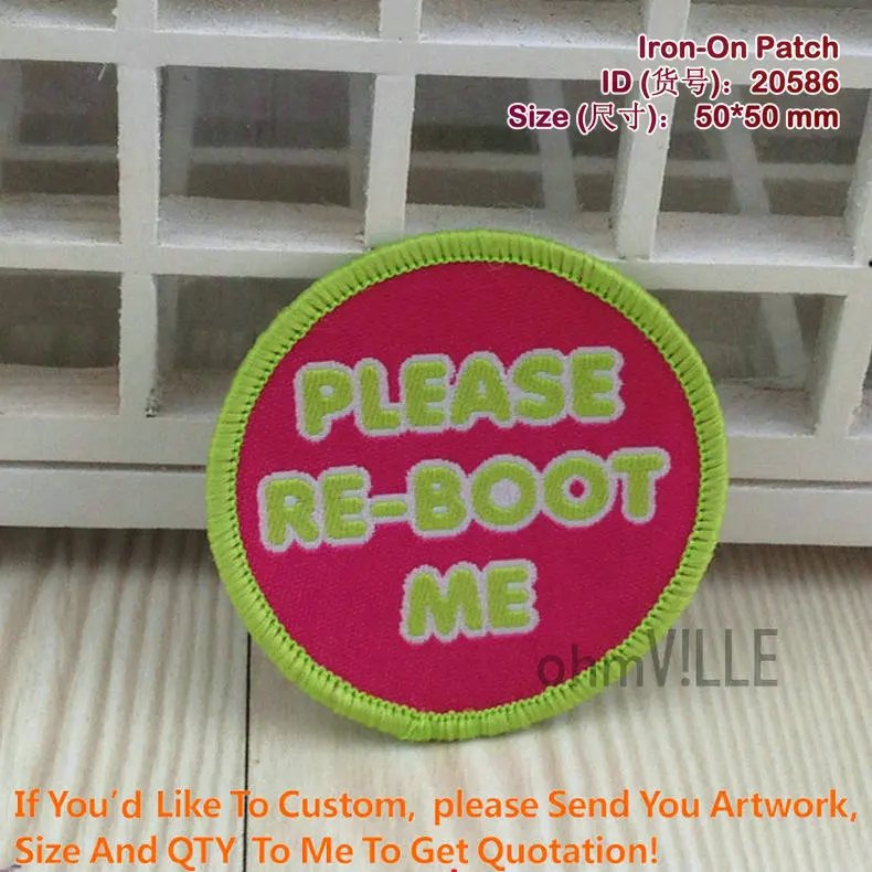 2016 Parches Bordados Patches для одежды 20586 пожалуйста перезагрузите меня вышитые патчи