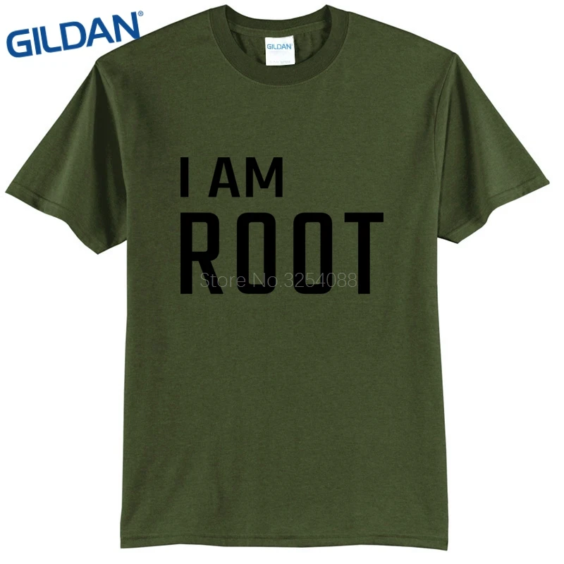 Men T Shirt Great Quality Funny Man Cotton I'm Root Linux By tshirts High Personality Custom Printed Tee Shirts | Мужская одежда