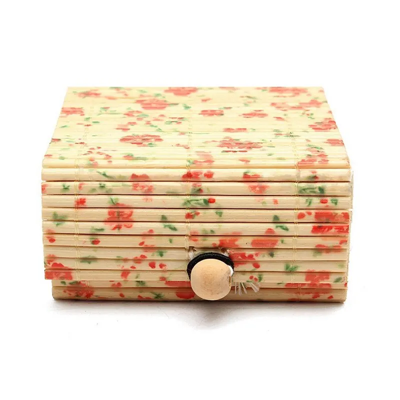 small flower Шкатулка для украшений, кольцо, ожерелье, серьги, бамбук, Деревянный чехол, коробки для хранения ювелирных изделий, держатель, шикарная коробка для макияжа, косметический Чехол - Цвет: small flower