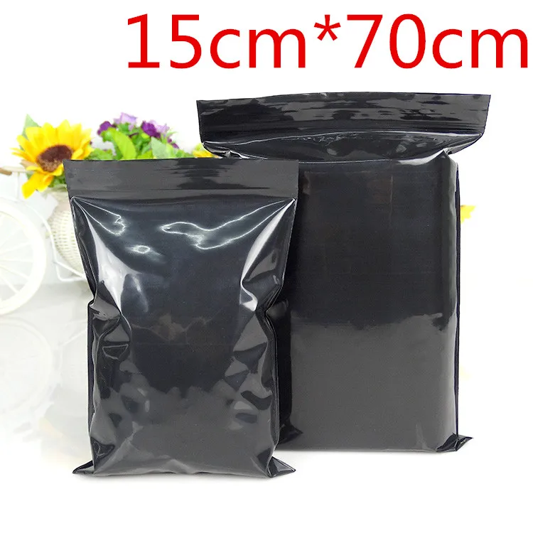 10 шт./лот 15 см * 70 черный замок на молнии закрывающийся Ziplock Grip Seal Пластиковый