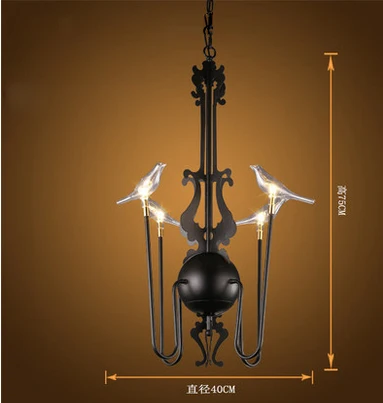 g4 led Постмодерн Железные Стеклянные птица Светодиодные Лампы.Светодиодные Светильники Люстры Подвесные.Светильники Подвесные Светильники.Светильник Подвесной Светильник.Для Столовой,Фойе и Спальни - Цвет корпуса: Black