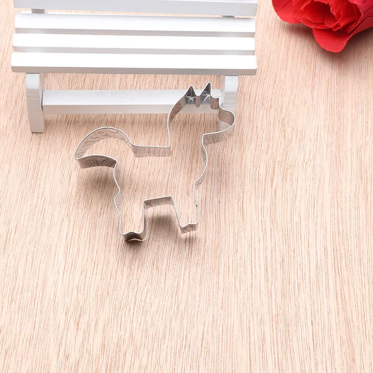 Резак для печенья из нержавеющей стали персикового цвета в виде пони форма