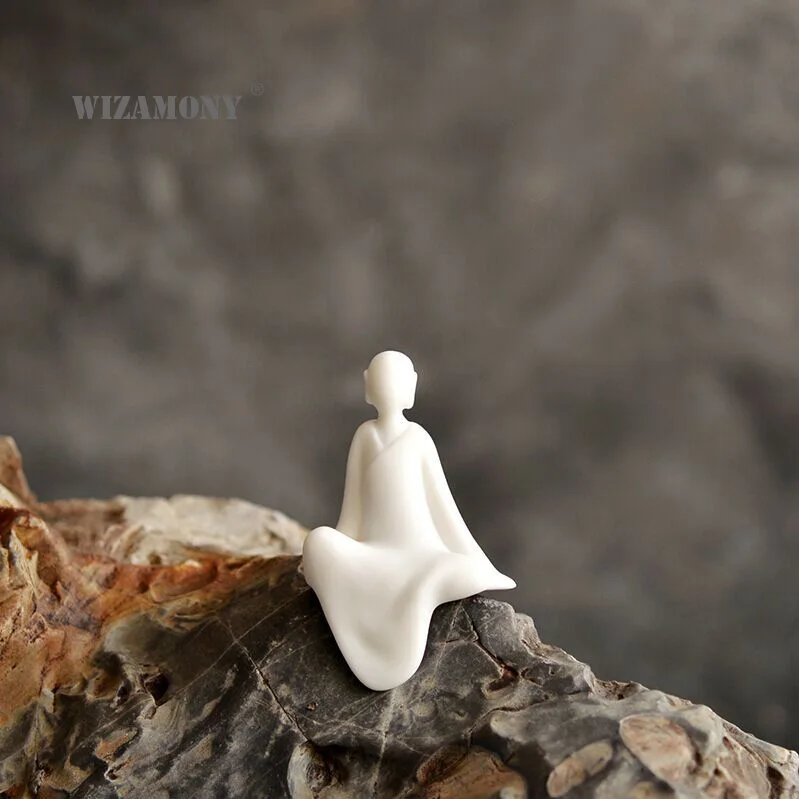 WIZAMONY Tea Pet Новое поступление популярный белый керамический Маленький Будда B