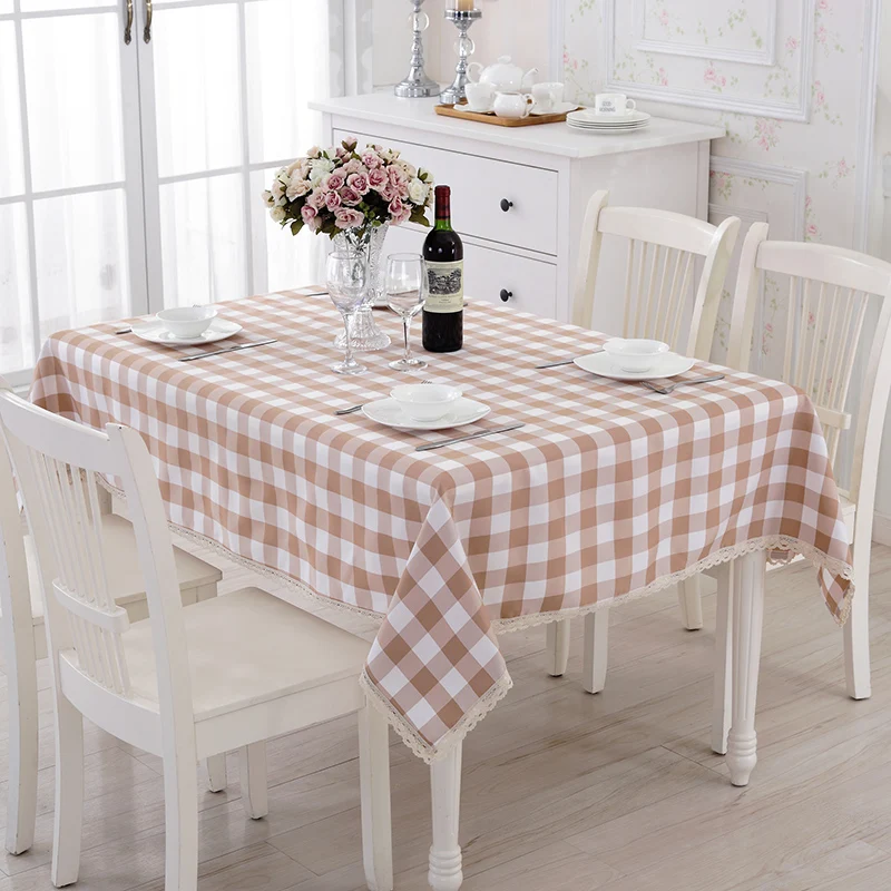 WLIARLEO пасторальная скатерть простая прямоугольная зеленая клетчатая с принтом