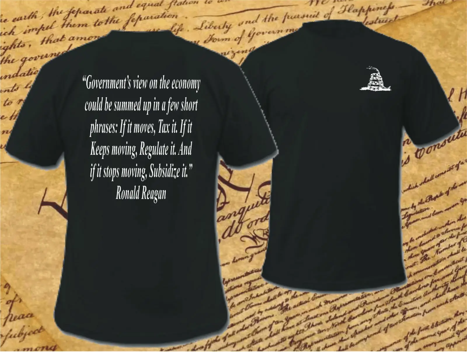 Новая мужская футболка с принтом Don Tread on Me American Big Government 3 D|Мужские футболки| |