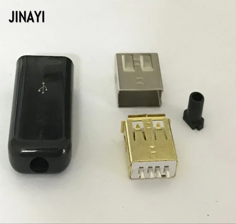 10 шт./лот позолоченный USB 2 0 Тип A гнездо адаптера DIY разъем|socket connector|usb 2.0 connectorusb