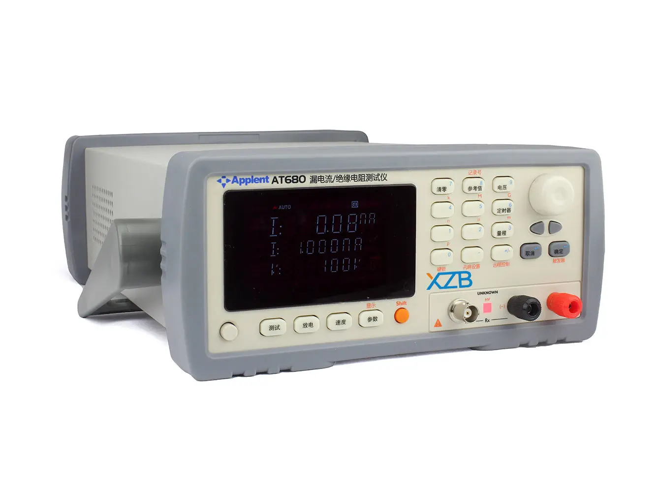 Leakage Current Meter Tester 200mA(MAX) Output Voltage 1V~650VDC 1nA~20mA Current/Insulation Resistance AT680 |