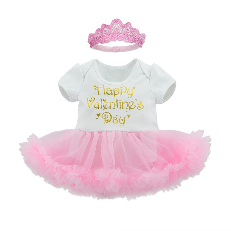 Мой первый день Святого Валентина розовые комплекты для девочек детское