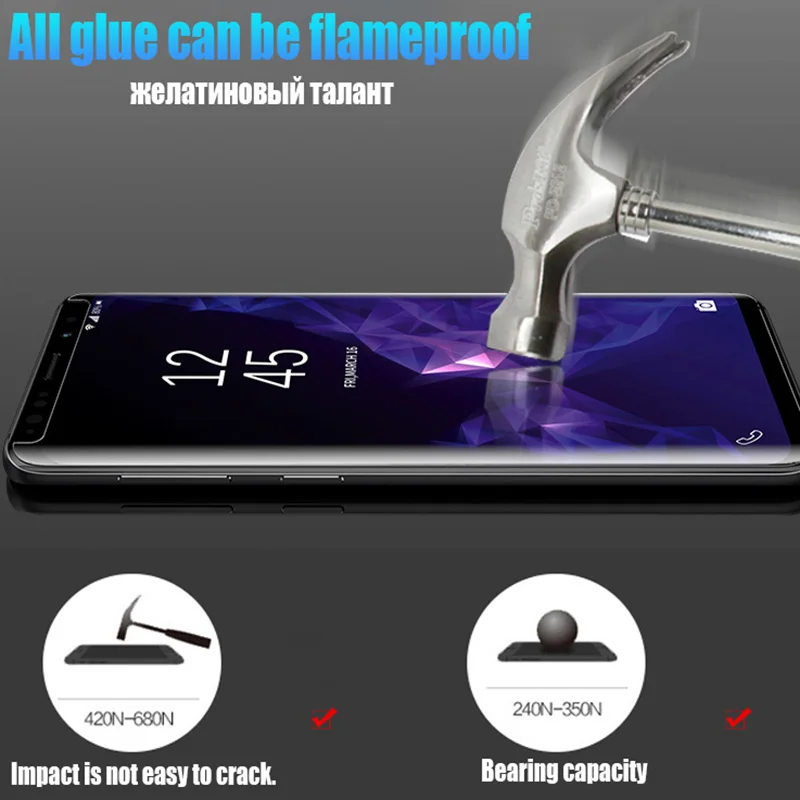 УФ закаленное стекло на самсунг S8 Стекло для samsung S9 плюс S10e S10 S7 жидкий клей Экран