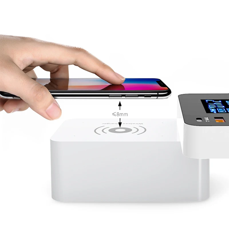 QI Беспроводное зарядное устройство Quick Charge 3 0 Smart USB Type C концентратор светодиодный