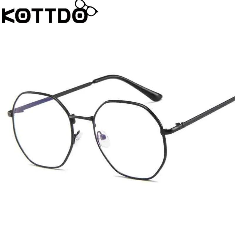 KOTTDO, анти-синие полигональные очки, оправа для женщин, металлические прозрачные очки, оправа, очки для близорукости, компьютерные очки, оправа для мужчин