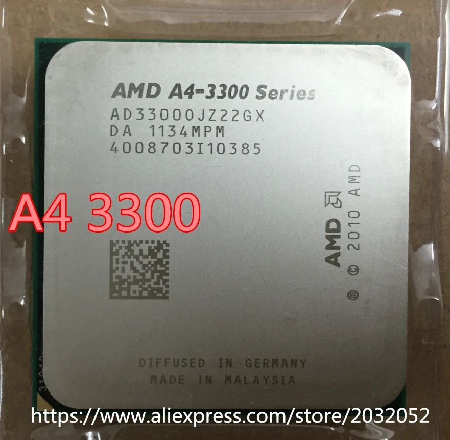 Процессор AMD A4 3300 2 5 ГГц 1 Мб 65 Вт процессор FM1 рассеянные детали APU|processor fm1|cpu processoramd