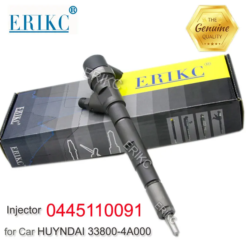 0 986 435 154 ERIKC 0445110091 Car Engine Injector 0445 110 091 Automobile Fuel Injectors 0 445 110 091 for HUYNDAI 33800-4A000