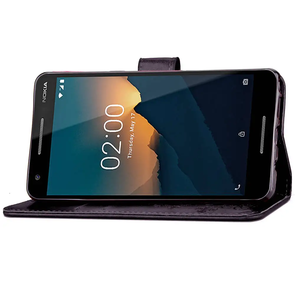 Чехол для телефона Nokia 2 1 3 Plus откидная Обложка на заднюю панель из искусственной