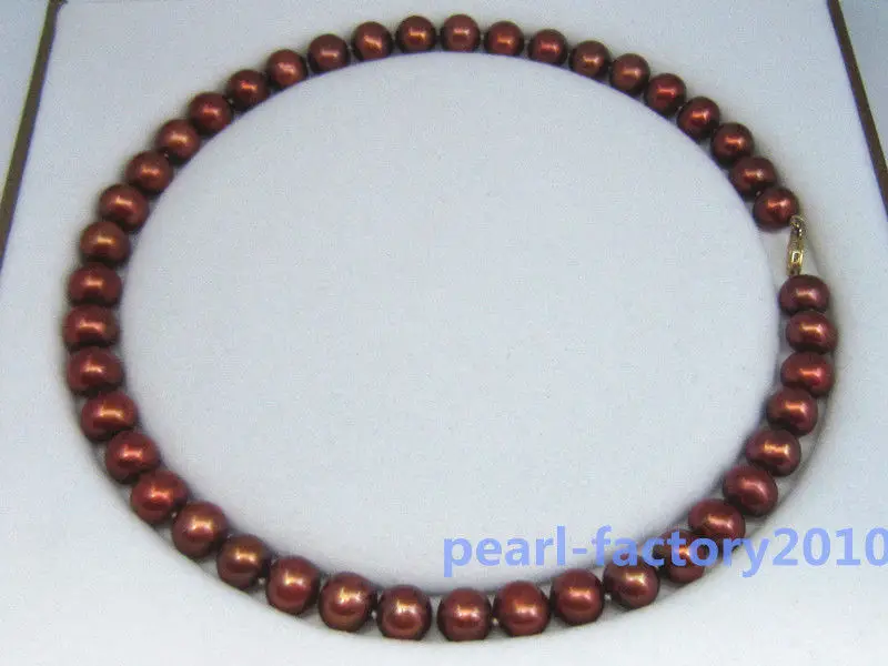 19&quot 18&quot 10-11 MM SOUTH SEA NATURAL brown PEARL NECKLACE 14K GOLD CLASP (0926) | Украшения и аксессуары