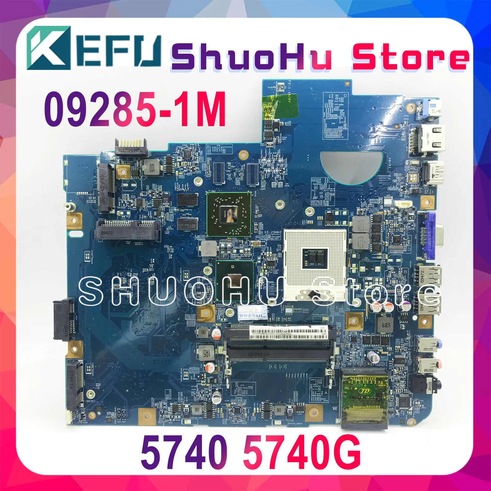 

KEFU 5740G motherbaord For Acer aspire 5740 5740G Motherboard 48.4GD01.01M 09285-1M HM55 DDR3 100% Tested original mianboard