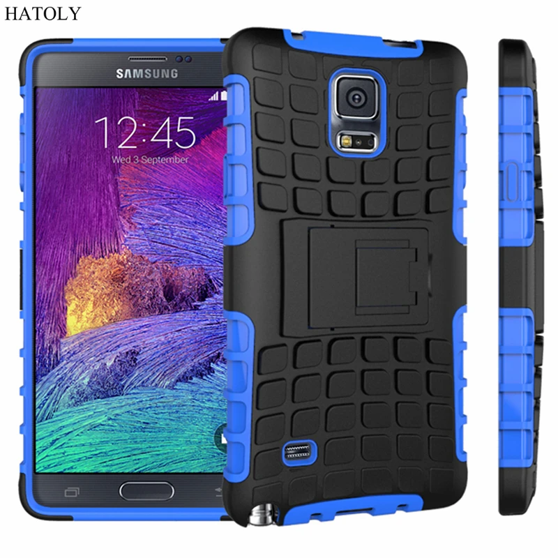 For Cover Samsung Galaxy Note 4 Case Armor Rubber Silicon Phone for N910c < |