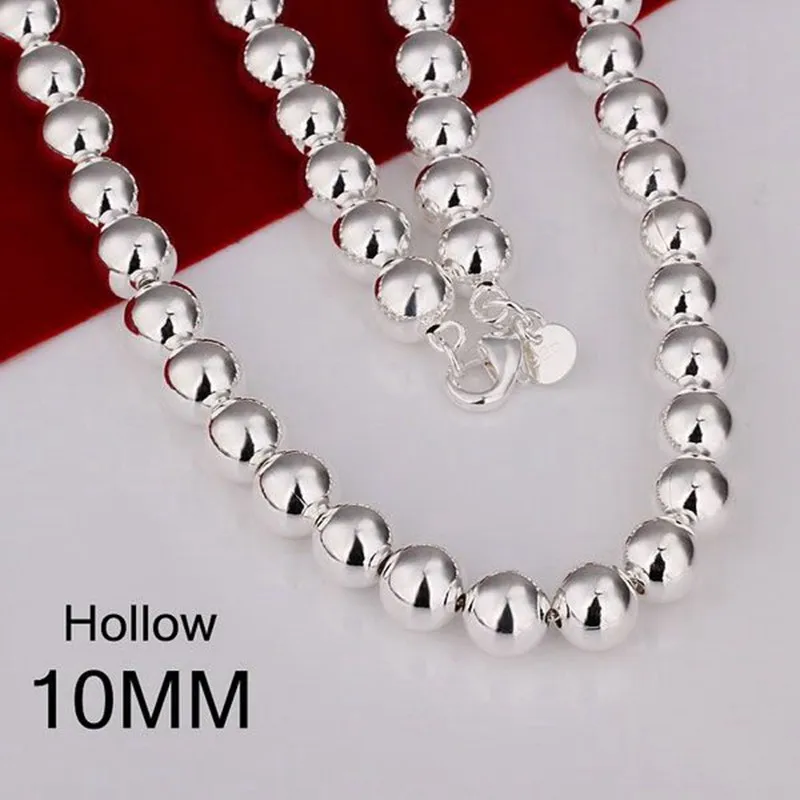 Серебряное ожерелье с подвеской 925 пробы покрытием из серебра блестками 10