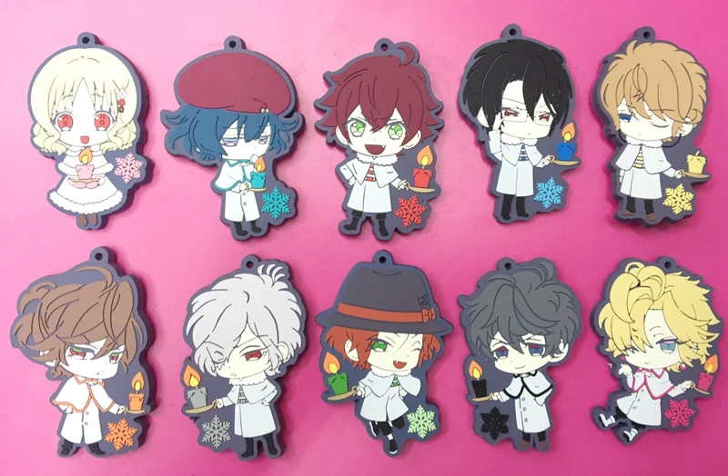 63 стиля аниме DIABOLIK LOVERS фигурки Yui Ayato Kanato reiji Subaru ruki Carla ПВХ фигурка ремешок для
