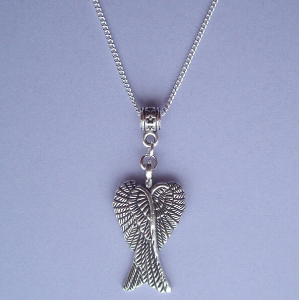Fashion Jewelry Vintage Guardian Angel Wings Charm Pendant Necklace Sweater Necklaces DIY Holiday Gifts | Украшения и аксессуары