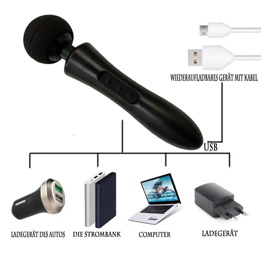 Новые мощные оральные клиторные вибраторы для женщин USB зарядка AV волшебная