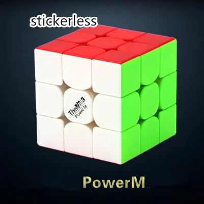 QiYi Valk3 standard/Valk3 power/Valk3 power M Магнитный скоростной кубик-головоломка, профессиональный Забавный кубик, обучающая игрушка для детей - Цвет: power M stickerless