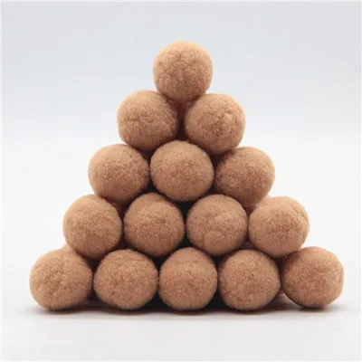 22 khaki 30 г(30 шт.) помпон 30 мм смешанный разноцветный DIY мягкие шарики-Помпоны для украшения дома свадьбы для шитья на ткани аксессуары - Цвет: 22 khaki