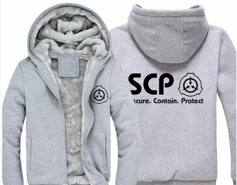 Толстовка SCP Secure содержит Protect Мужская Повседневная зимняя куртка пальто теплая