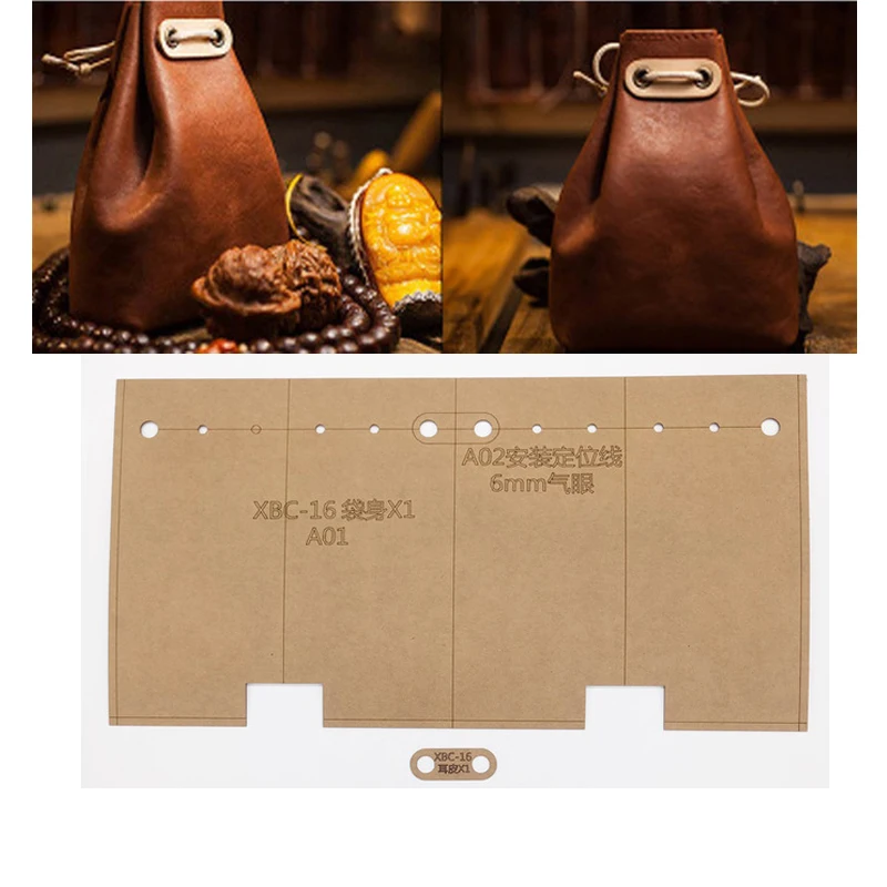 1 Набор ручная работа кожа Женская сумочка кошелек Прошитый узор жесткий крафт