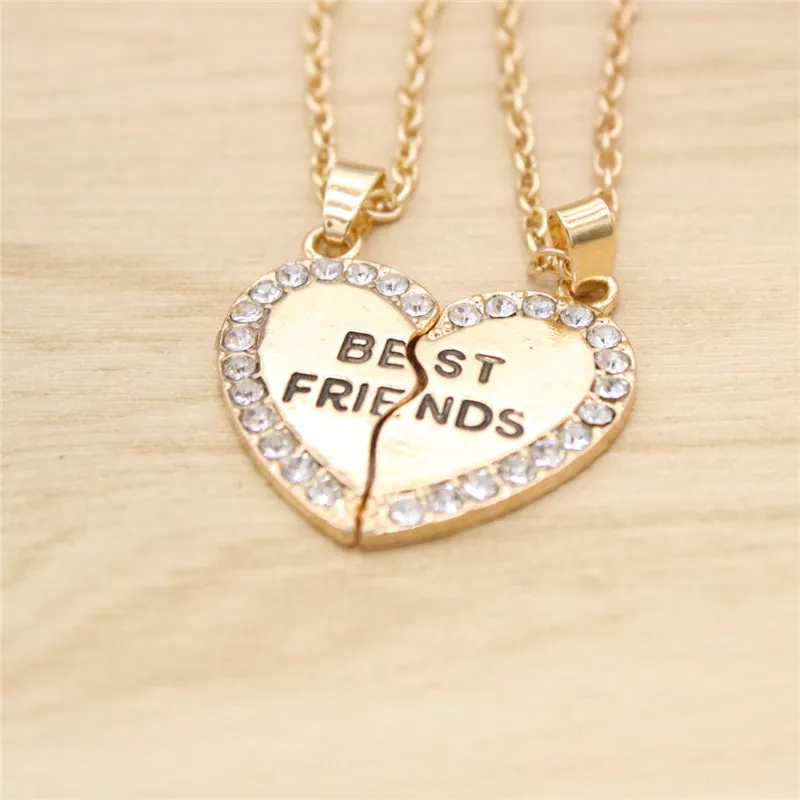 Новинка 2017 года 2 шт./компл. модные Кулоны в форме сердца с Ожерелья для мужчин Best